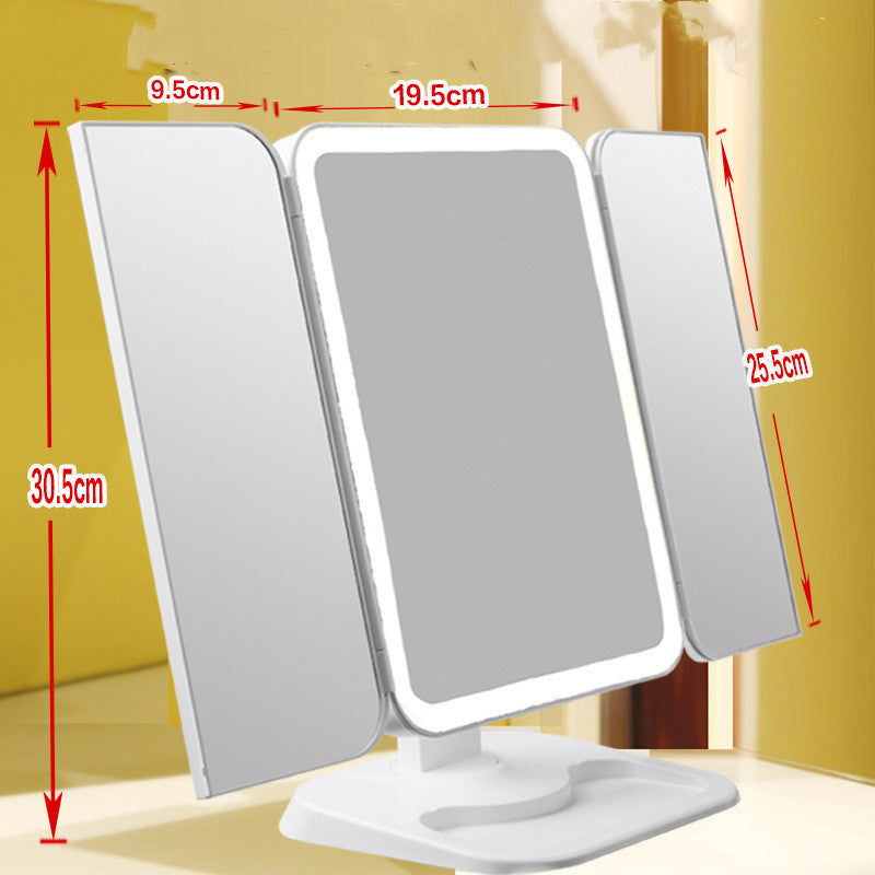 Trifold LED Makeup Mirror With Light Vanity Mirror