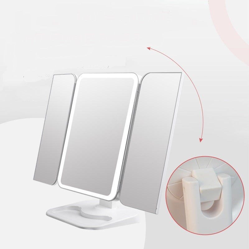 Trifold LED Makeup Mirror With Light Vanity Mirror