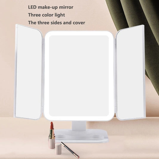 Trifold LED Makeup Mirror With Light Vanity Mirror
