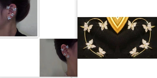 Butterfly Earring And Ear Hook Jewellery