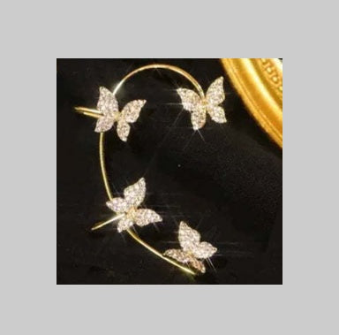 Butterfly Earring And Ear Hook Jewellery