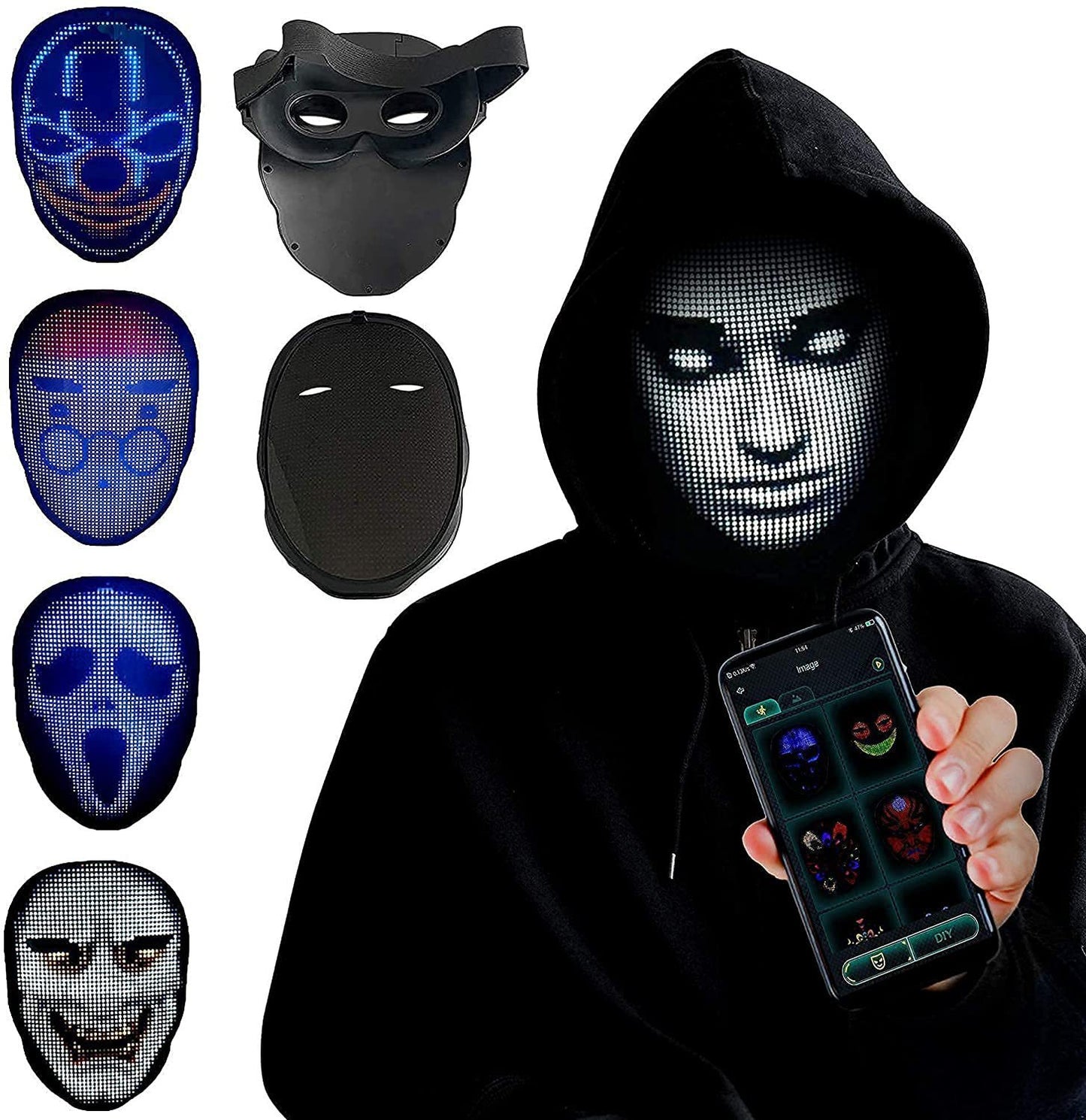 Halloween LED Face Masks Full Color
